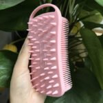 Hook Type Silicone Shampoo And Bath Brush Baby Massage Tactile Brush Silicone Bath And Shower Brush - Image 6