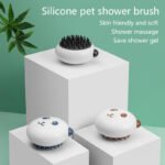 Bathroom Silicone Pet Cat And Dog Shower Soft Bristled Brush Panda Shape Pet Soft Massage Bath Brush Pet Bathing Accessories - Image 7