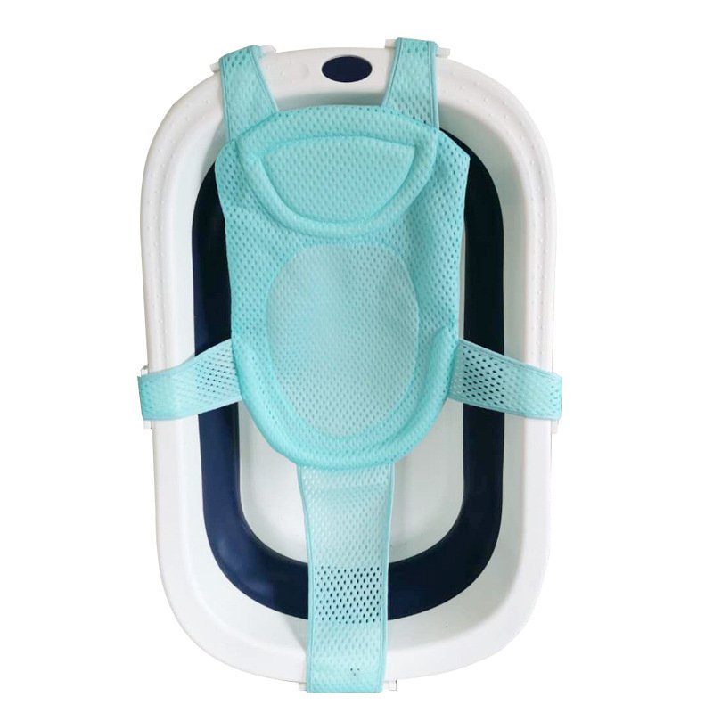 1618386615929.jpg Baby Shower Net Bag Universal Can Sit And Lie Newborn Bath Rack Baby Bath Artifact Net Support Children's Bath Bed Bath Mat - Image 1