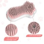 Dog Cat Bath Brush Comb Brush Puppy Pet Grooming Bath Massage Brush With Soap And Shampoo Dispenser Soft Silicone Bristle For Medium Short Haired Dogs Cats Shower - Image 4