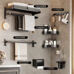Towel Rack Black Bathroom Rack Bathroom Pendant - Image 2