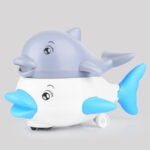 Electric Induction Water Jet Dolphin Baby Shower Bath Toy With Light And Music Universal Water Jet Water Ball Toy - Image 2