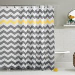 Shower curtain manufacturers wholesale European and American hot selling simple wave striped bathroom waterproof curtain high quality foreign trade bath curtain