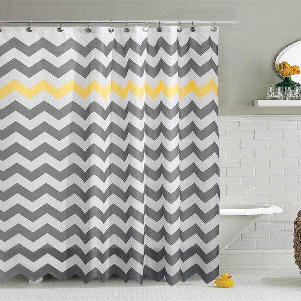 Shower curtain manufacturers wholesale European and American hot selling simple wave striped bathroom waterproof curtain high quality foreign trade bath curtain