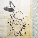Baby shower carved bathroom bathroom wall sticker - Image 2
