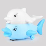 Electric Induction Water Jet Dolphin Baby Shower Bath Toy With Light And Music Universal Water Jet Water Ball Toy - Image 3
