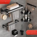 Towel Rack Black Bathroom Rack Bathroom Pendant - Image 6