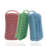Hook Type Silicone Shampoo And Bath Brush Baby Massage Tactile Brush Silicone Bath And Shower Brush - Image 5