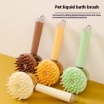 3 In 1 Pets Bath Brush For Dogs And Cats Shower Massage Brush, Depilation Comb And Foaming Tool, Anti-frizz Beauty Brush Pet Products - Image 7