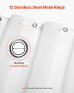Shower Curtain Liner, 8G Heavy-Duty PEVA Shower Liner, 2-Pack Waterproof Plastic Liners With 3 Magnets And 12 Rust-Resistant Metal Grommet, For Bathroom Showers & Bath Tubs, 72 X 72 In (White) - Image 2