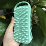 Hook Type Silicone Shampoo And Bath Brush Baby Massage Tactile Brush Silicone Bath And Shower Brush - Image 3