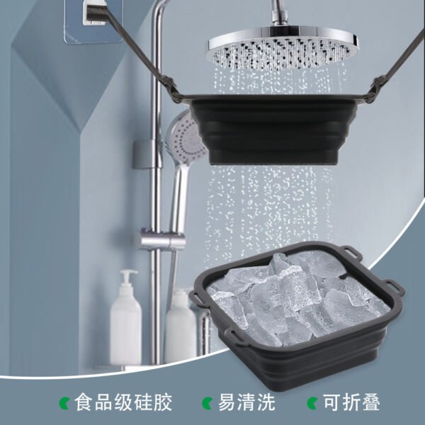 Foldable And Portable Can Store Ice-bath Silicone Shower