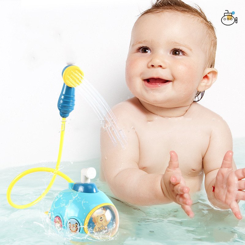 cd287974-6647-4de3-bf10-d00b69571923.jpg Children's Submarine Bath Toy Baby Water Jet Electric Submarine Boat Male And Female Baby Shower Watering Artifact - Image 1