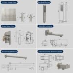 Male NPT Folding Bathtub Shower Faucet Rain Shower Head System With Bath Tub Faucet Set And Handheld For Bathroom Brushed Nickel 3 Function Unable Ship Weekends TK AND TEMU Only For Pickup - Image 2