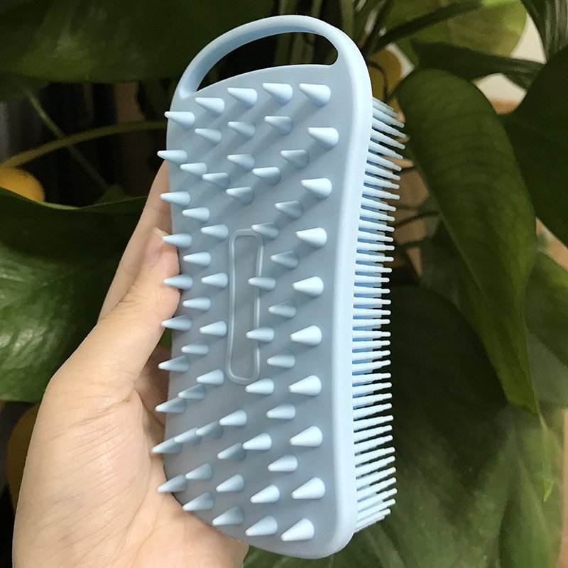 d7ae4c61-af31-40ed-9ddb-14a005177152.jpg Hook Type Silicone Shampoo And Bath Brush Baby Massage Tactile Brush Silicone Bath And Shower Brush - Image 1