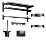 Towel Rack Black Bathroom Rack Bathroom Pendant - Image 7